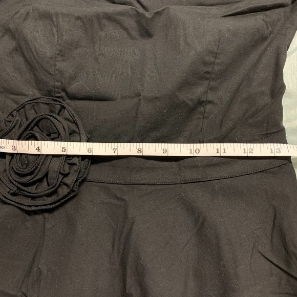 Black Dress with a Statement Flower - Picture 5 of 6